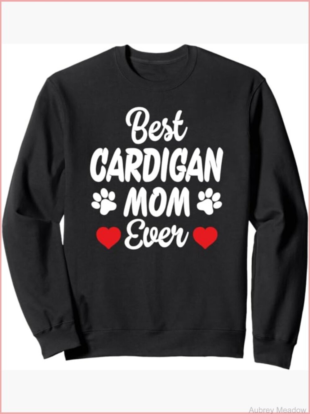 Classic Fit Letter Print Long Sleeve Sweatshirt Crewneck Cardigan Mom